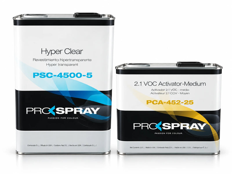 Pro-Spray PSC-4500 Hyper Clear Kit - 5 L Clear + PCA-452-25 Medium Activator 2.5 L