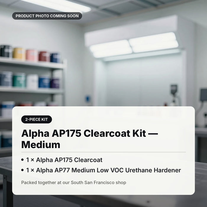 Alpha AP175 Clearcoat Kit with AP77 medium hardener: product photo coming soon