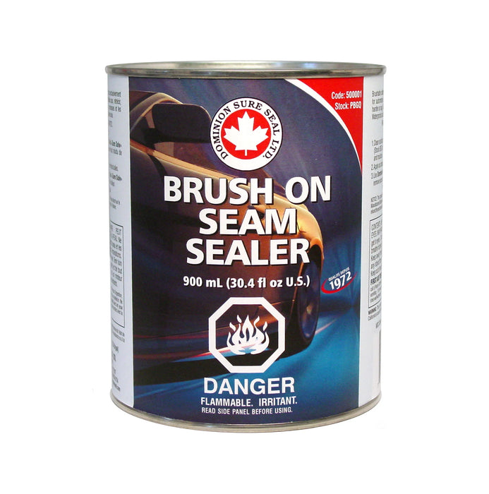 DOMINION SURE SEAL 500001 Brush-On Seam Sealer, 900 mL Can, Dark Gray, Liquid, 4 to 8 hr Curing