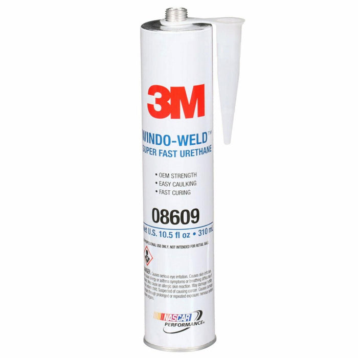 3M™ Windo-Weld™ 08609 Adhesive, 10.5 fl-oz Cartridge, Paste, Black, 1.2, 10 to 20 min Application