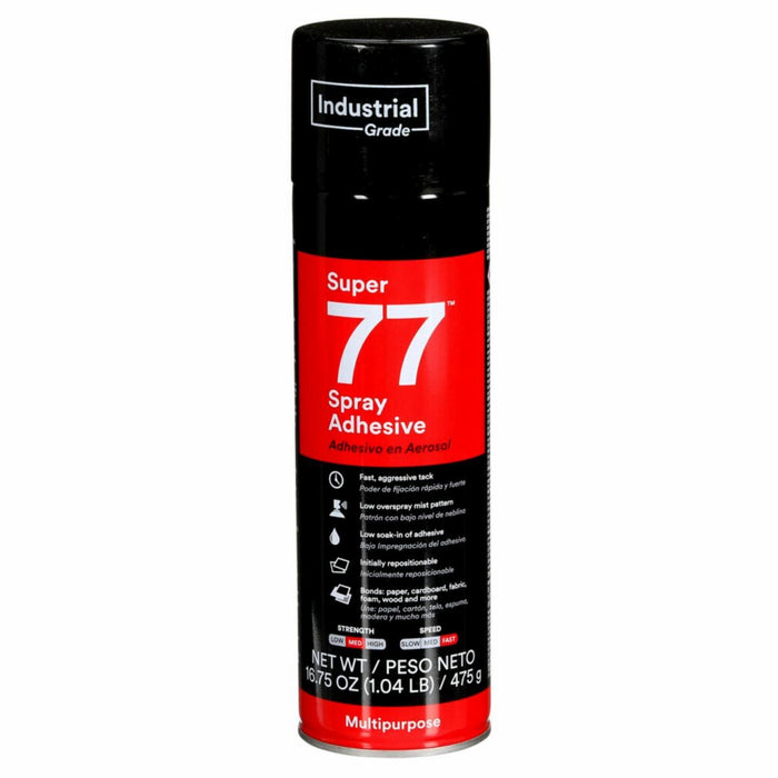 3M™ Super 77™ 92158 Low VOC Multipurpose Spray Adhesive, Translucent