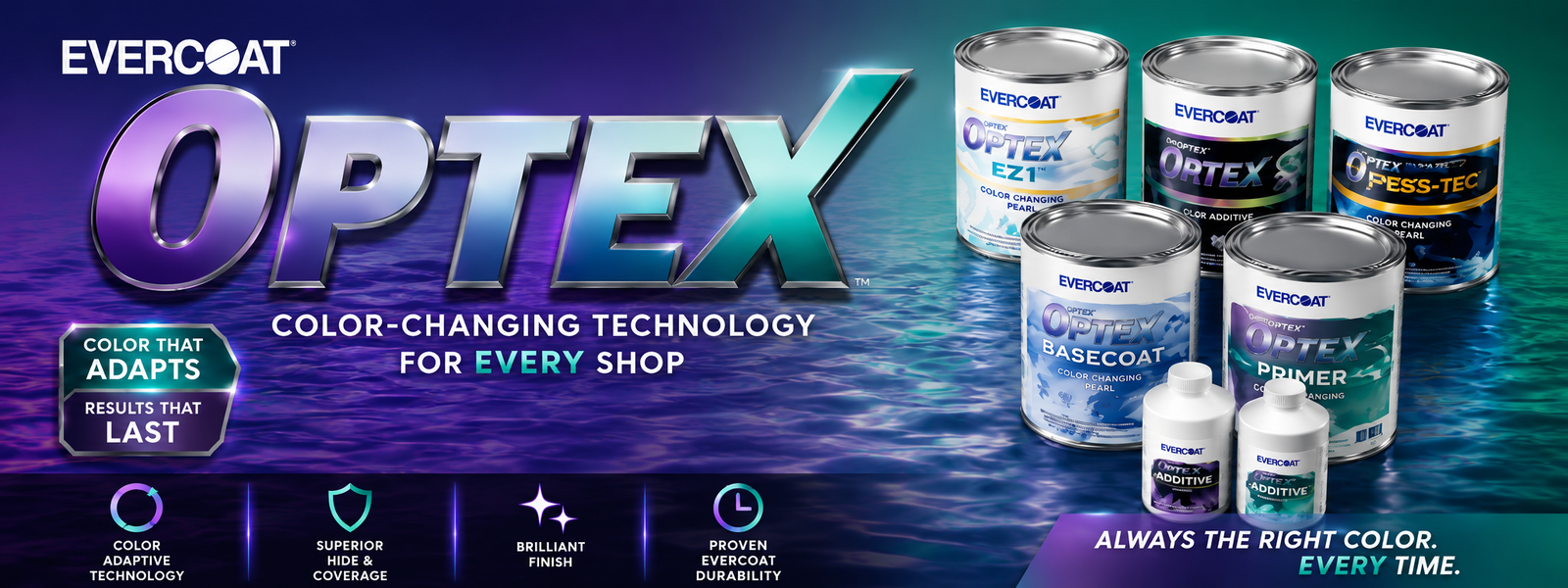Evercoat Optex — color-changing body fillers, glazes, and primers