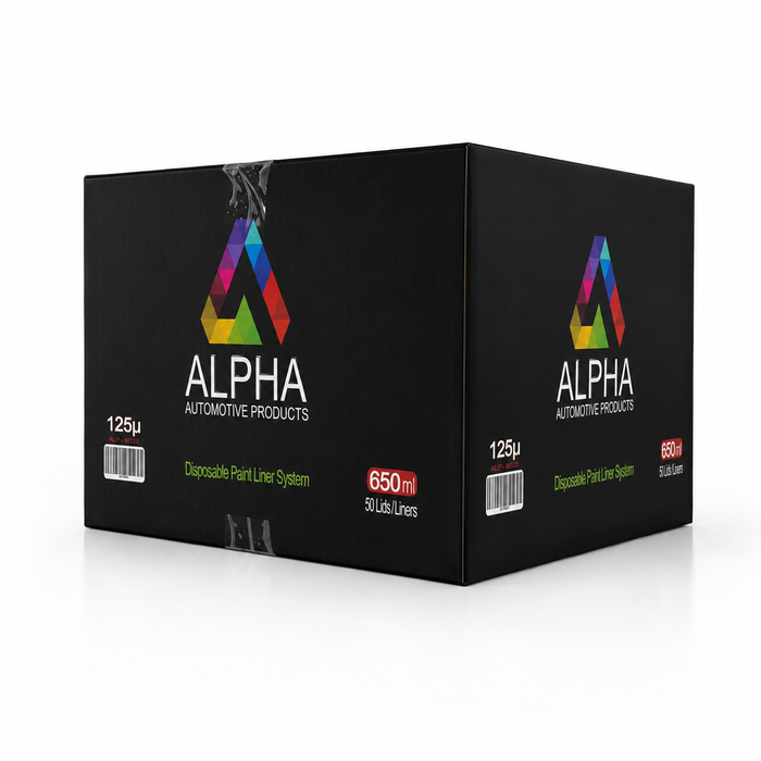 Black box with Alpha Automotive Products branding on a white background