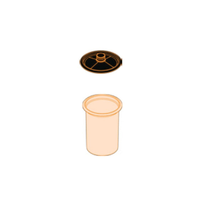 DeVilbiss DeKup DPV-09-000-K50 9OZ/265ML Cup, No Mesh Lid, Kit 50