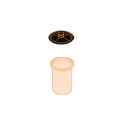 DeVilbiss DeKup DPV-09-200-K50 9OZ/265ML Cup, 200 Micron Lid, Kit 50