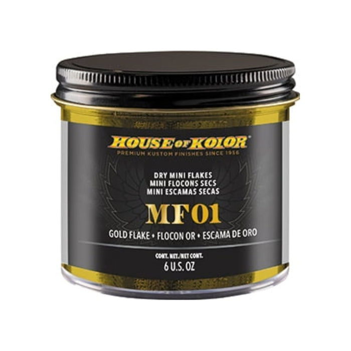 House of Kolor OF KOLOR MF01-C01 MF Series Dry Flake, 6 oz Can, Gold, 1/256th Rectangle