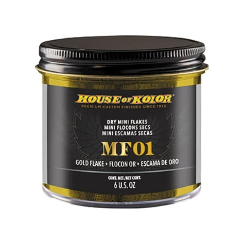 MF01-C01 Gold Dry Flake 6 oz Powder Can - 1/256th Rectangle Chips