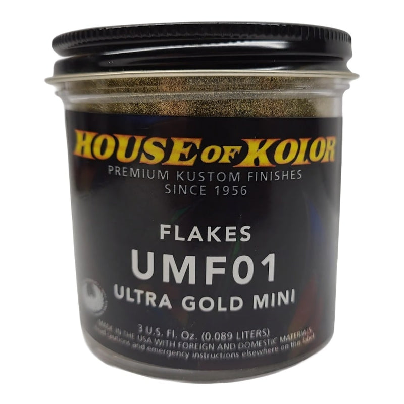 OF KOLOR UMF01-B01 UMF Series Dry Flake, 3 oz Can, Ultra Gold, 1/500th Square