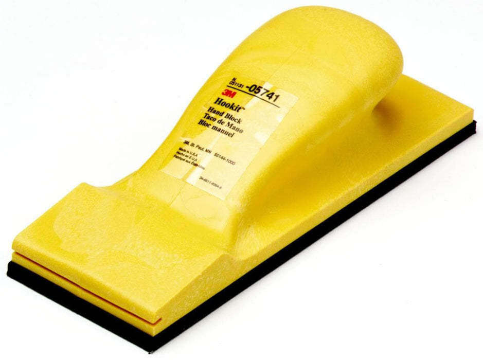 3M™ 5741 Hand Block, 7-3/4 in L x 2-3/4 in W, Hook and Loop Attachment, Plastic