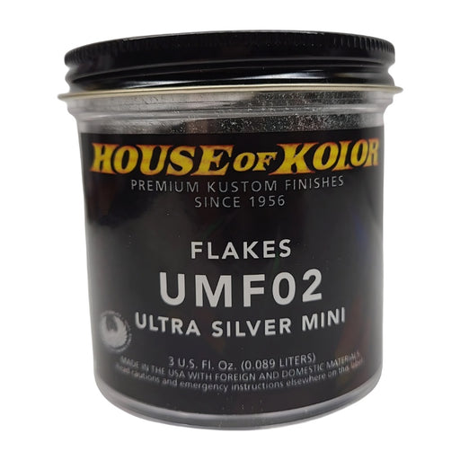 House of Kolor OF KOLOR UMF02-B01 UMF Series Dry Flake, 3 oz Can, Ultra Silver, 1/500th Square