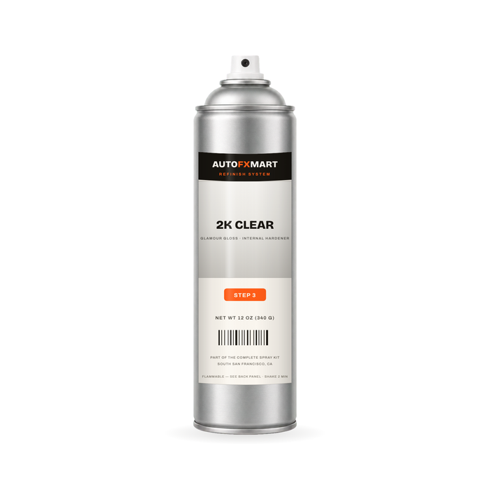 AutoFxMart 2K glamour clearcoat aerosol with internal hardener — step 3 of the complete spray kit, 12 oz