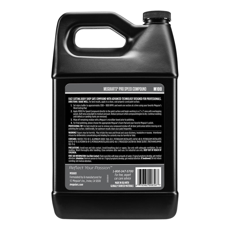 Meguiar's Mirror Glaze M10001 Pro Speed Compound, 1 gal, Clear, Liquid, Compound — view 4