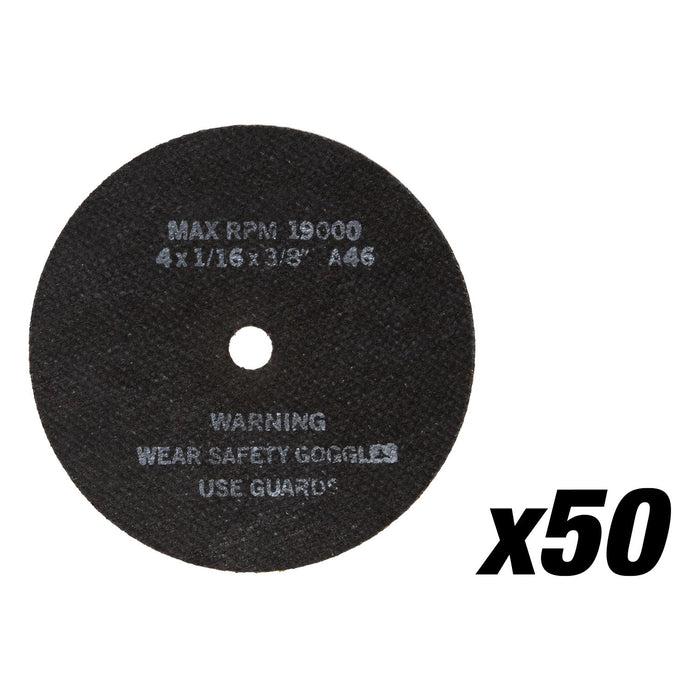 AES Industries 4" Cut-Off Wheels, 4" x 1/16" x 3/8", 50 per Box