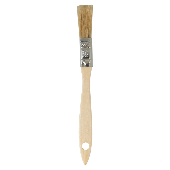 AES Industries Paint Brush, 1/2 In W Brush, Hog Bristle, Wood Handle