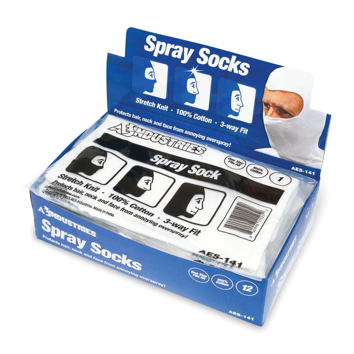 AES Industries 141 Universal Cotton Spray Sock, 3-Way Stretch Lint-Free Protection