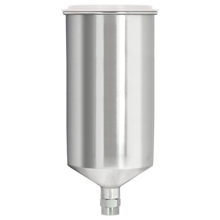 AES Industries™ 153 Spray Cup, 1 L, Aluminum, Polished, For All Standard Gravity Feed Spray Gun Models