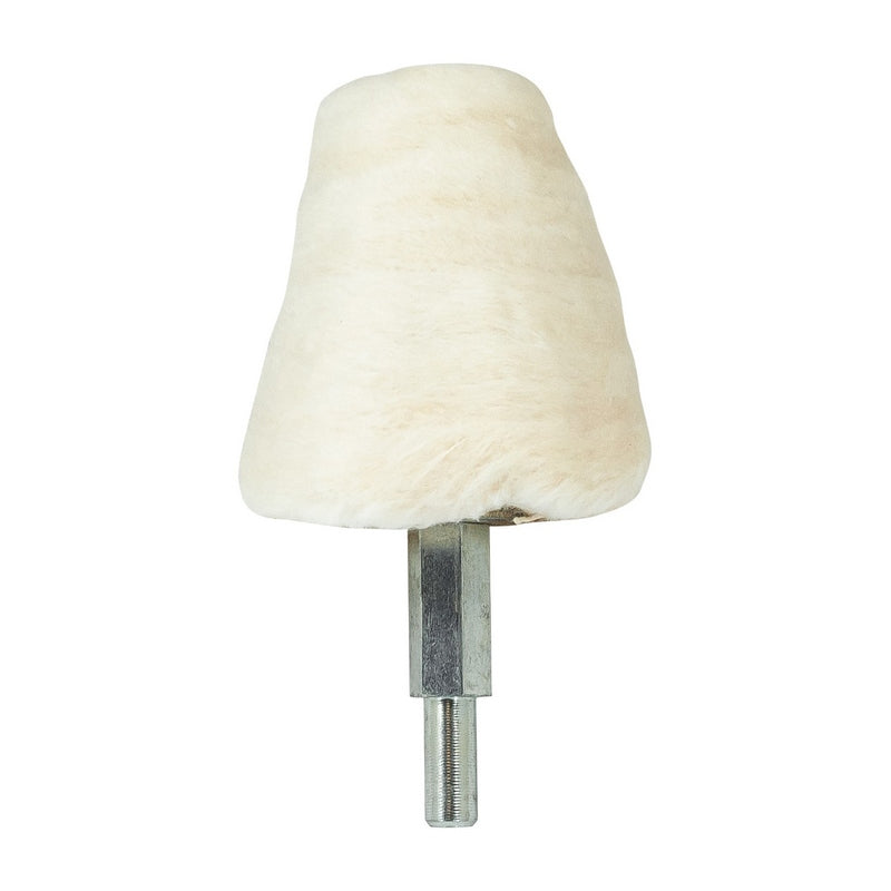 AES Industries Industries 162-13 Medium Tapered Cone Buff, 2 to 1 in Overall Dia, White