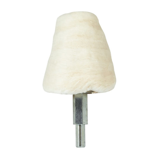 AES Industries Industries 162-13 Medium Tapered Cone Buff, 2 to 1 in Overall Dia, White