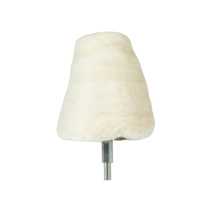 AES Industries Industries 162-14 Large Tapered Cone Buff, 2-1/2 to 1 in Overall Dia, White