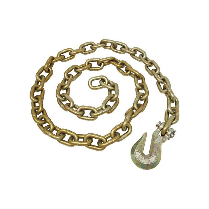 AES Industries Industries 1706 Alloy Chain with Single Grab Hook, 3/8 in Dia x 12 ft L, 26400 lb Bre