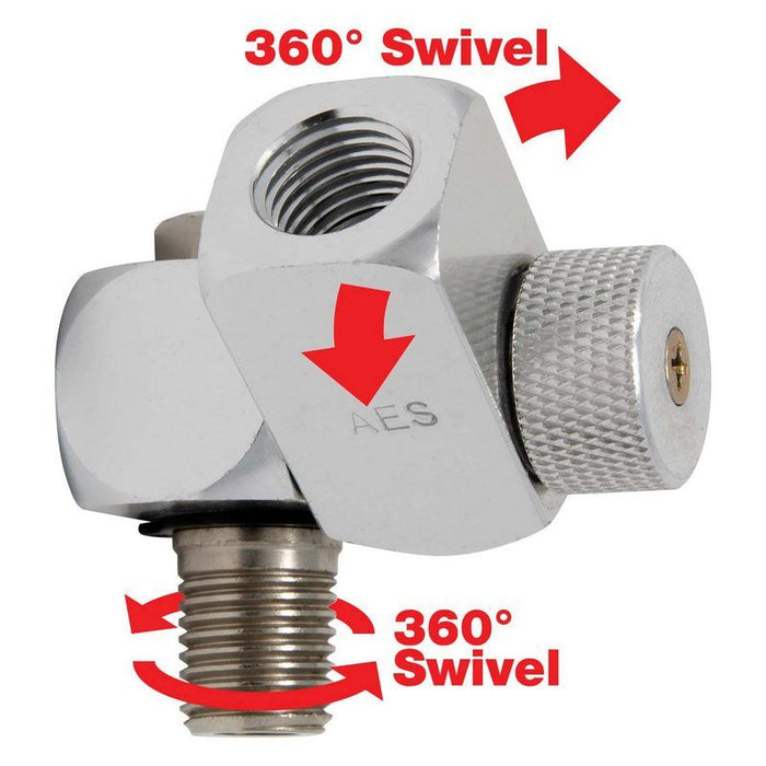 AES Industries Industries 1827 Swivel Air Regulator, 1/4 in MNPT Inlet, 1/4 in FNPT Outlet