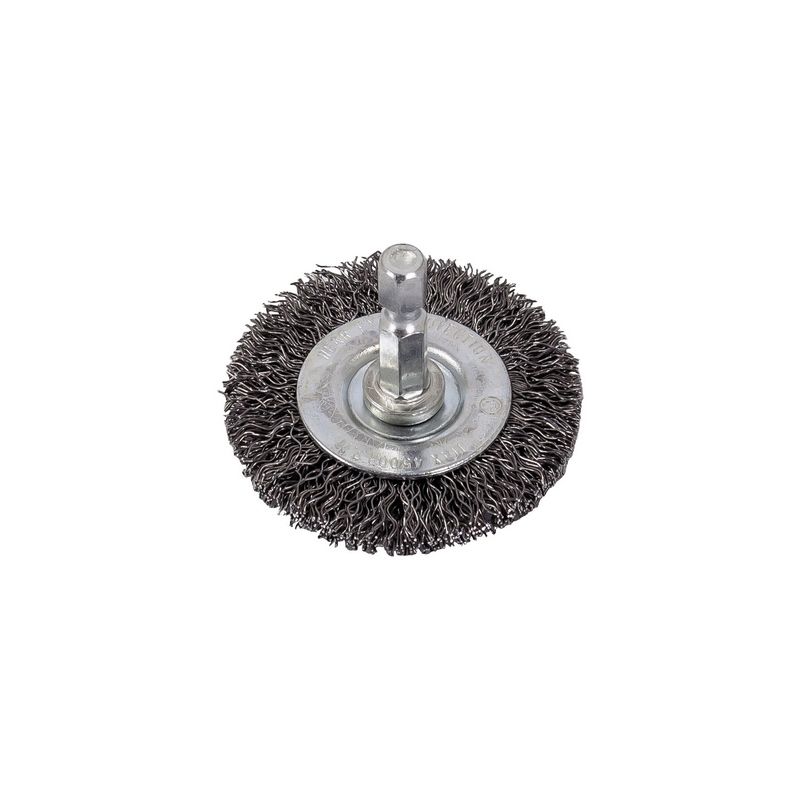 1860 Coarse Wire Wheel with 1/4 in Shank, 2 in, Steel, 4500 rpm