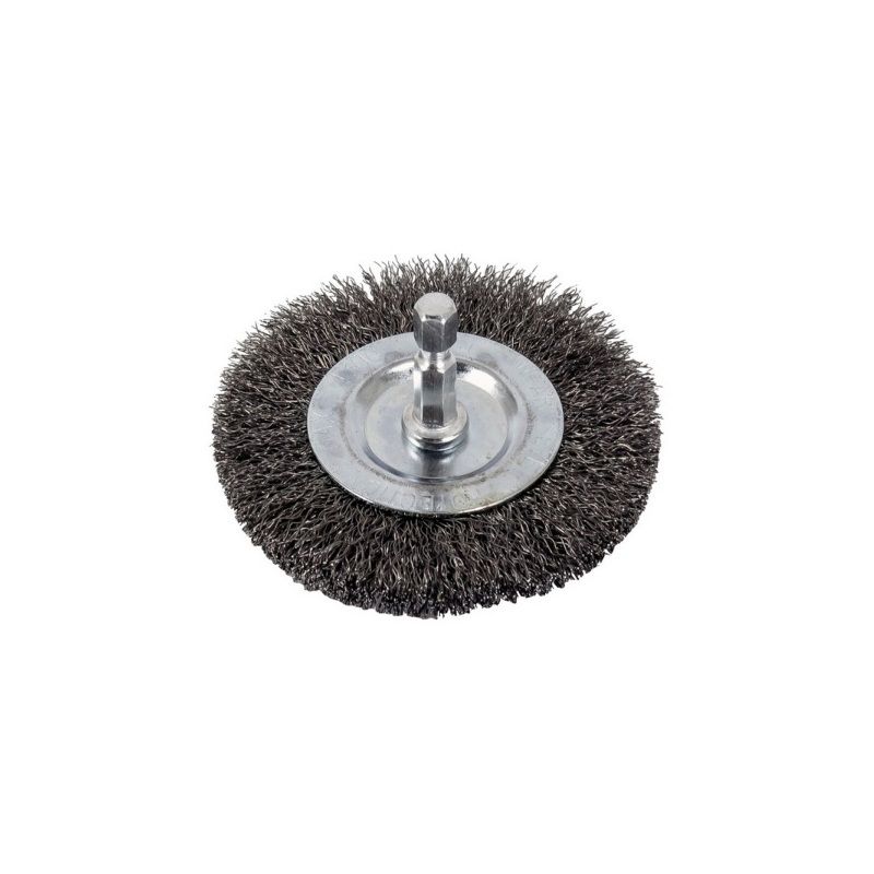 1863 Fine Wire Wheel with 1/4 in Shank, 3 in, Steel