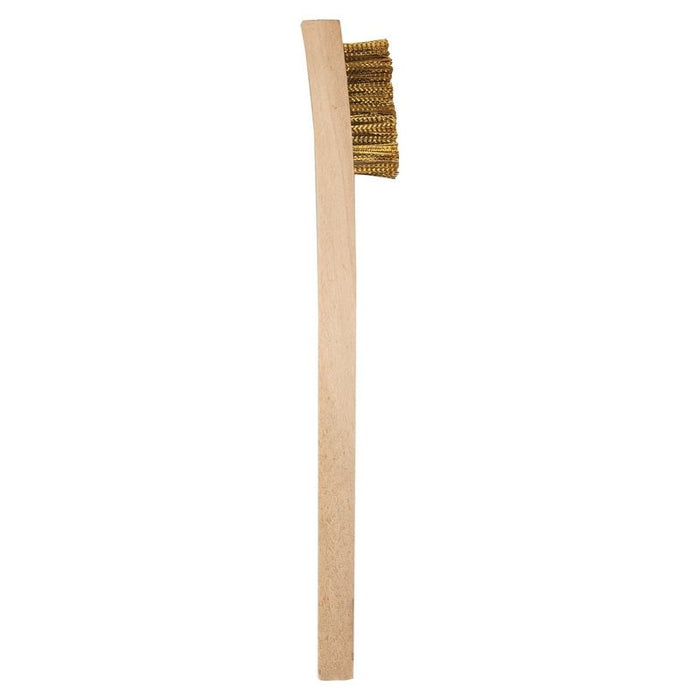 AES Industries Industries 199-B Mini Scratch Brush, 7-3/4 in L x 1/2 in W, Brass