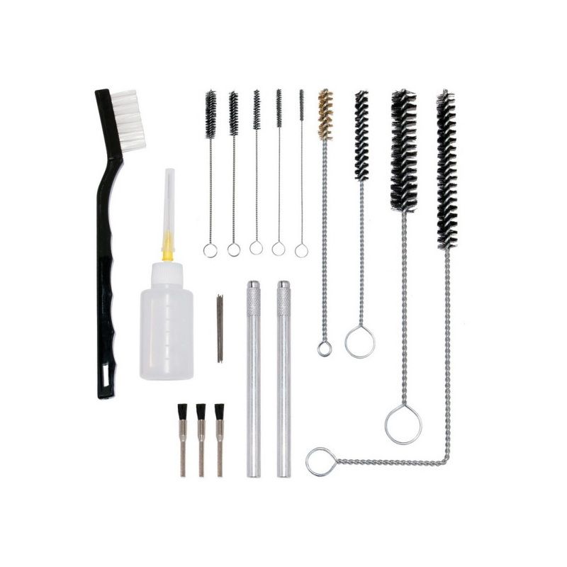 AES Industries Industries 207 21-Piece Ultimate Spray Gun Cleaning and Maintenance Kit, Plastic, Cle — view 2