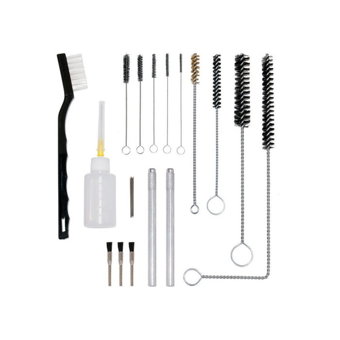 AES Industries™ 207 21-Piece Ultimate Spray Gun Cleaning and Maintenance Kit, Plastic, Clear