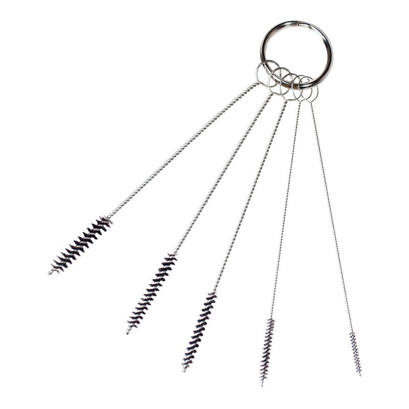 209 Mini Spray Gun Cleaning Brush Set, 4 in Length, Nylon Brushes 1/16 to 1/4 in