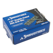 AES Industries Industries 221 Stubby Drill Bit, 1/8 in Dia, 2-1/4 in OAL, 135 deg, High Speed Steel — view 3