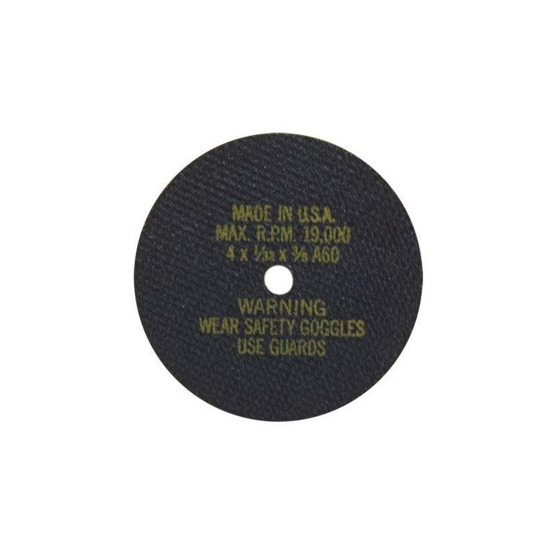 Cut-Off Wheel 3817 4 in Dia 1/32 in Thick 60 Grit Reinforced Aluminum Oxide Card Pack