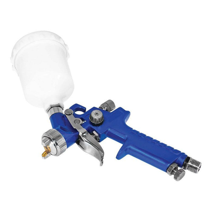 AES Industries Industries 504-10 504 Mini HVLP Gravity Feed Spray Gun with Cup, 1 mm, 250 mL Cup