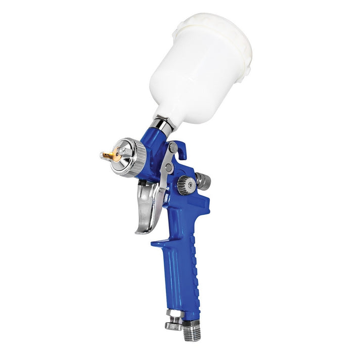 AES Industries™ 504-10 504 Mini HVLP Gravity Feed Spray Gun with Cup, 1 mm, 250 mL Cup