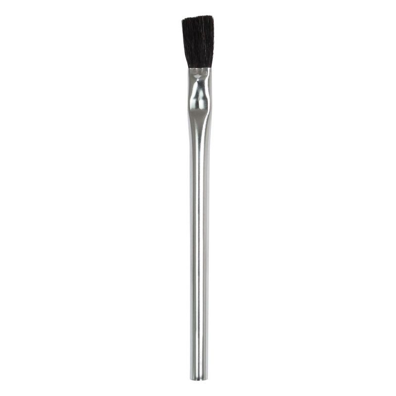 547 Acid Brush 6 in OAL 1/2 in Black Horse Hair with Electrolytic Tin Handle