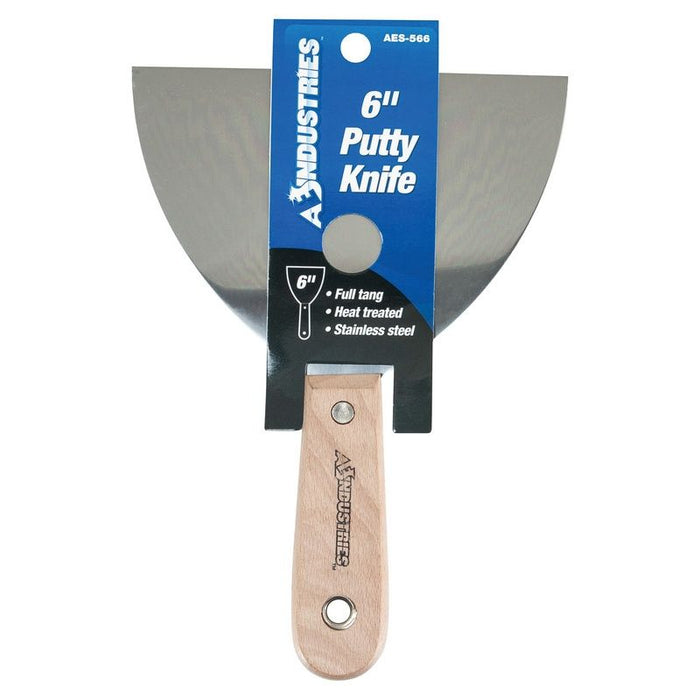 AES Industries Industries 566 Putty Knife, 6 in W, Steel