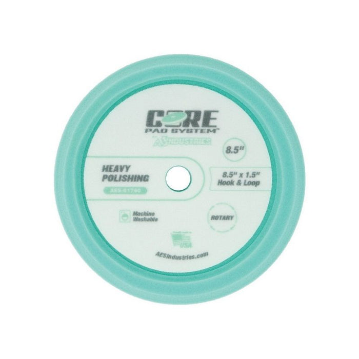 AES Industries Industries 61740 CORE Heavy Polishing Foam Pad, 8-1/2 in Overall Dia, Hook and Loop, — view 2
