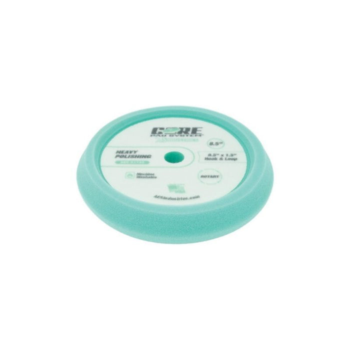 AES Industries Industries 61740 CORE Heavy Polishing Foam Pad, 8-1/2 in Overall Dia, Hook and Loop,