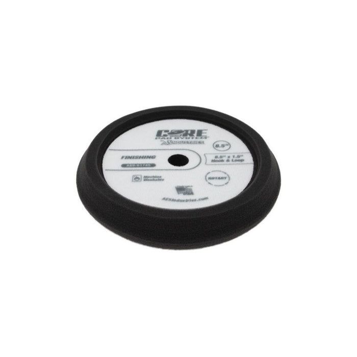 AES Industries Industries 61745 CORE Finishing Foam Pad, 8-1/2 in Overall Dia, Hook and Loop, Black
