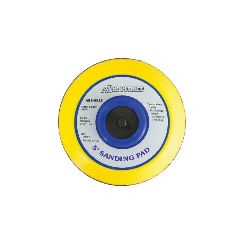 6528 Pro-Series Tapered Sanding Pad 5 in Diameter 5/16-24 Arbor Hook and Loop