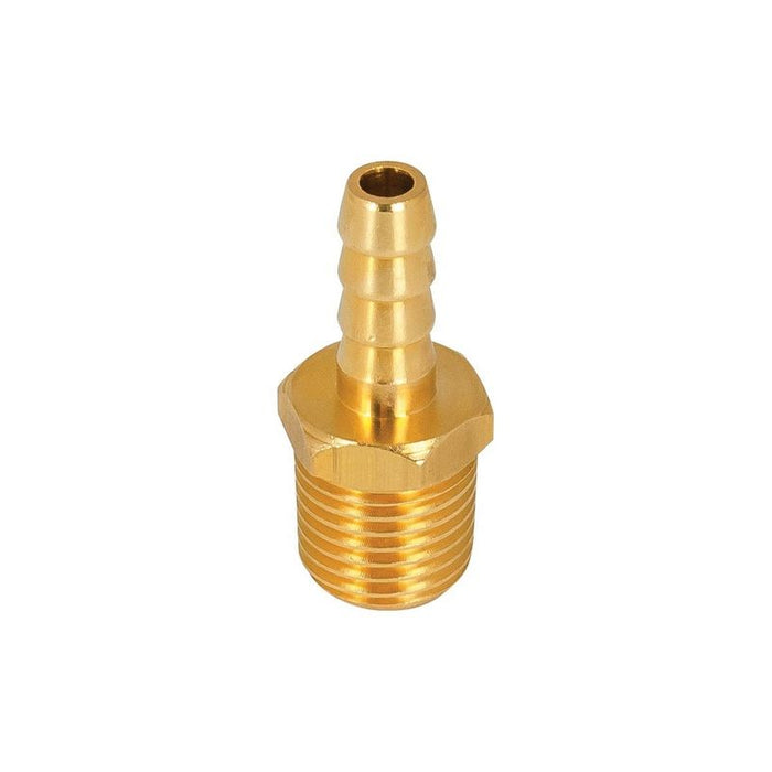 AES Industries Industries 7308 Hose Barb Fitting, 1/4 in, Hose Barb x MNPT, Brass