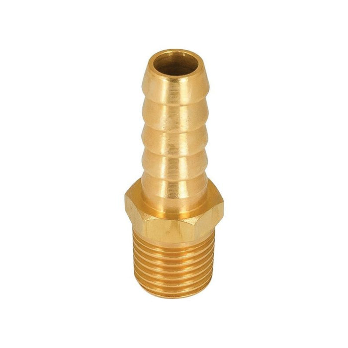 AES Industries Industries 7312 Hose Barb Fitting, 3/8 x 1/4 in, Hose Barb x MNPT, Brass