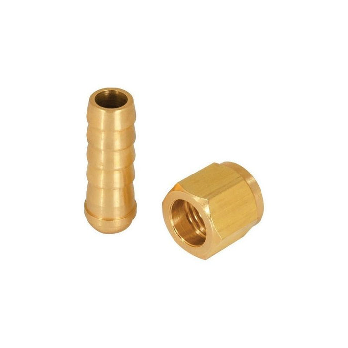 AES Industries Industries 7313 Hose Barb Fitting, 3/8 x 1/4 in, Hose Barb x FNPT Swivel, Brass