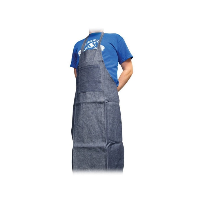 AES Industries Denim Apron 7320 - 39-in Length, One Size, with 6×8-in Pocket for Shop and Painting