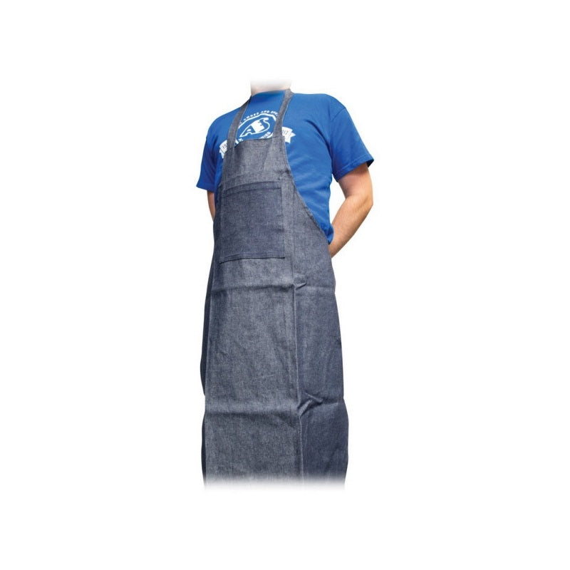 Denim Apron 7320 - 39-in Length, One Size, with 6×8-in Pocket for Shop and Painting