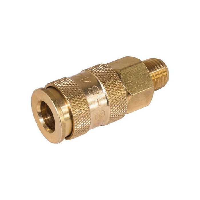 AES Industries Industries 844-M Universal Air Coupler, 3/8 x 1/4 in, MNPT, 300 psi, Brass