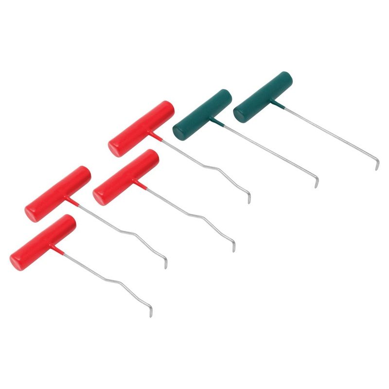Industries 9320 6-Piece Pull Rod Set, Vinyl Grip, Green/Red