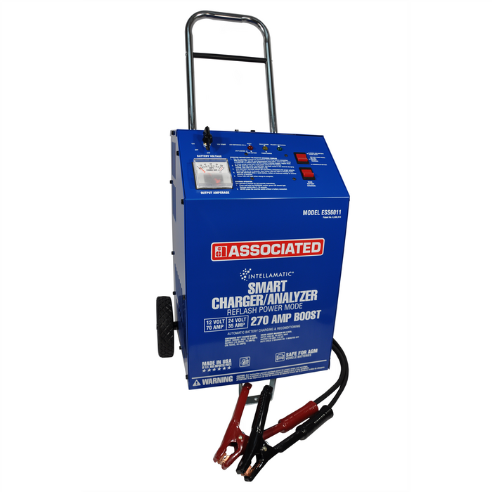 Associated Battery Chargers Intellamatic 12/24 Volt 70/35 Amp Charger 270 Amp Crank Assist at 12V 70