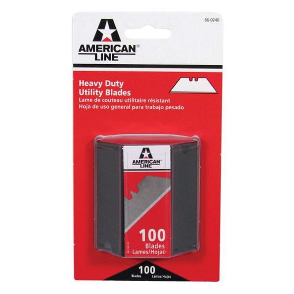 American Safety Razor 66-0240 Heavy-Duty Utility Blade, High Carbon Steel, Use With: All Standard Ut